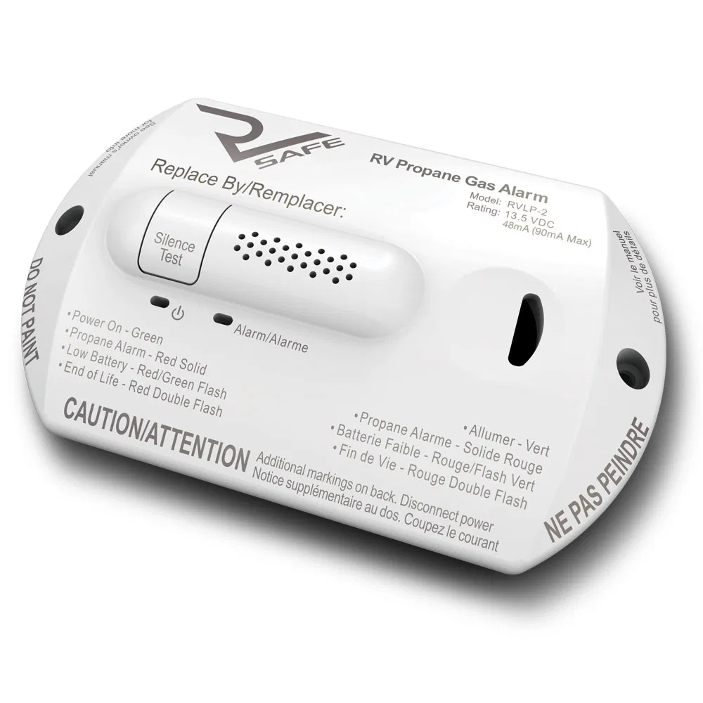 RVLP-2W – RV SAFE Propane Leak Detector, Surface Mount Detector Alerts To Leak With Beeping 4.21 Inch Length x 2.61 I...